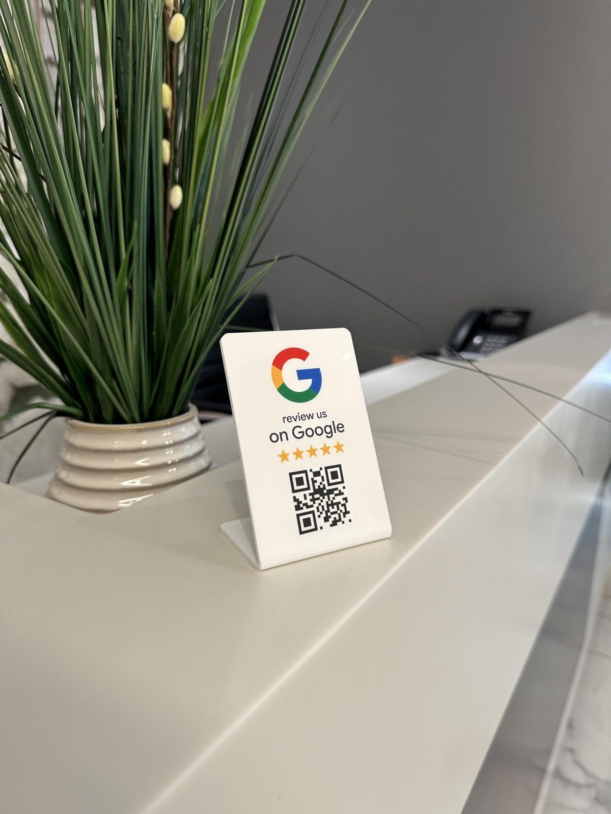 – Google Review Stand – NFC & QR Code, Easy Setup, For All Businesses (1-Pack)