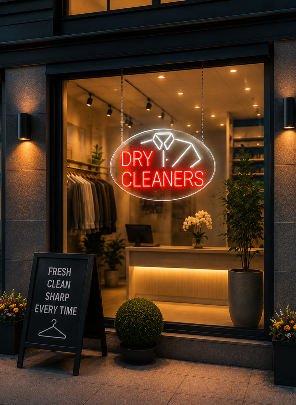 Dry Cleaners LED Neon Sign 28&Prime;L x 16&Prime;H #34033
