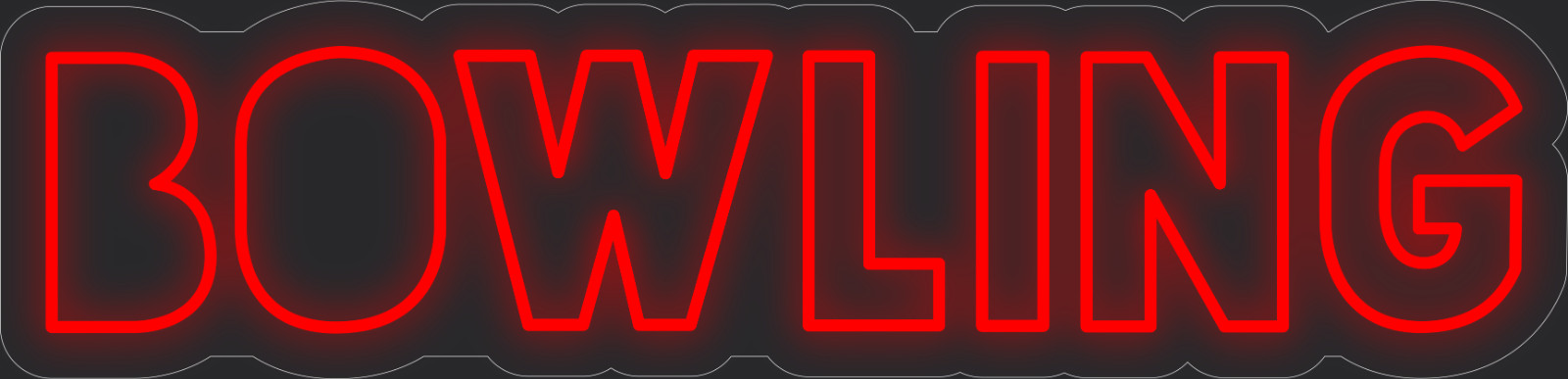 Bowling Neon LED Sign Business Wall Decor Lighted Store Sign 36 x 9 in.