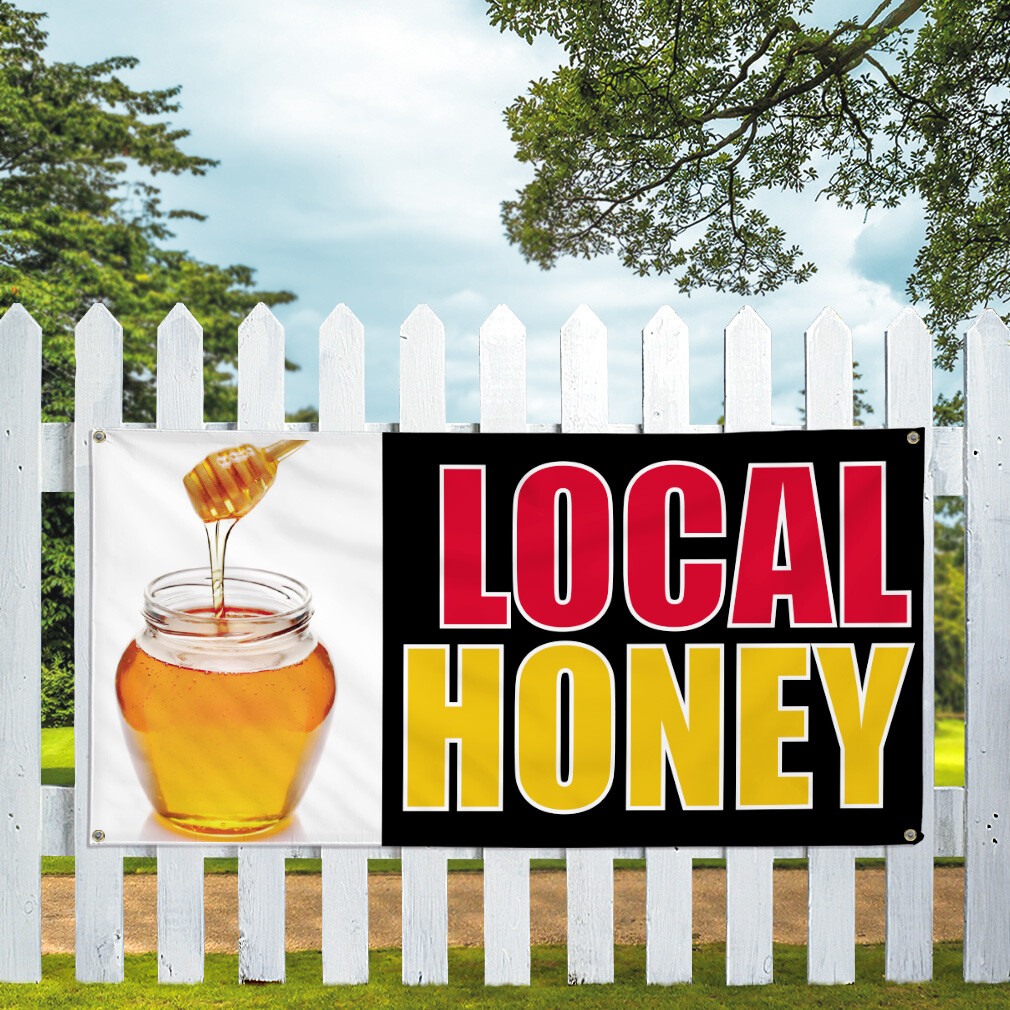 Vinyl Banner Multiple Sizes Local Honey Outdoor Advertising Printing A Outdoor
