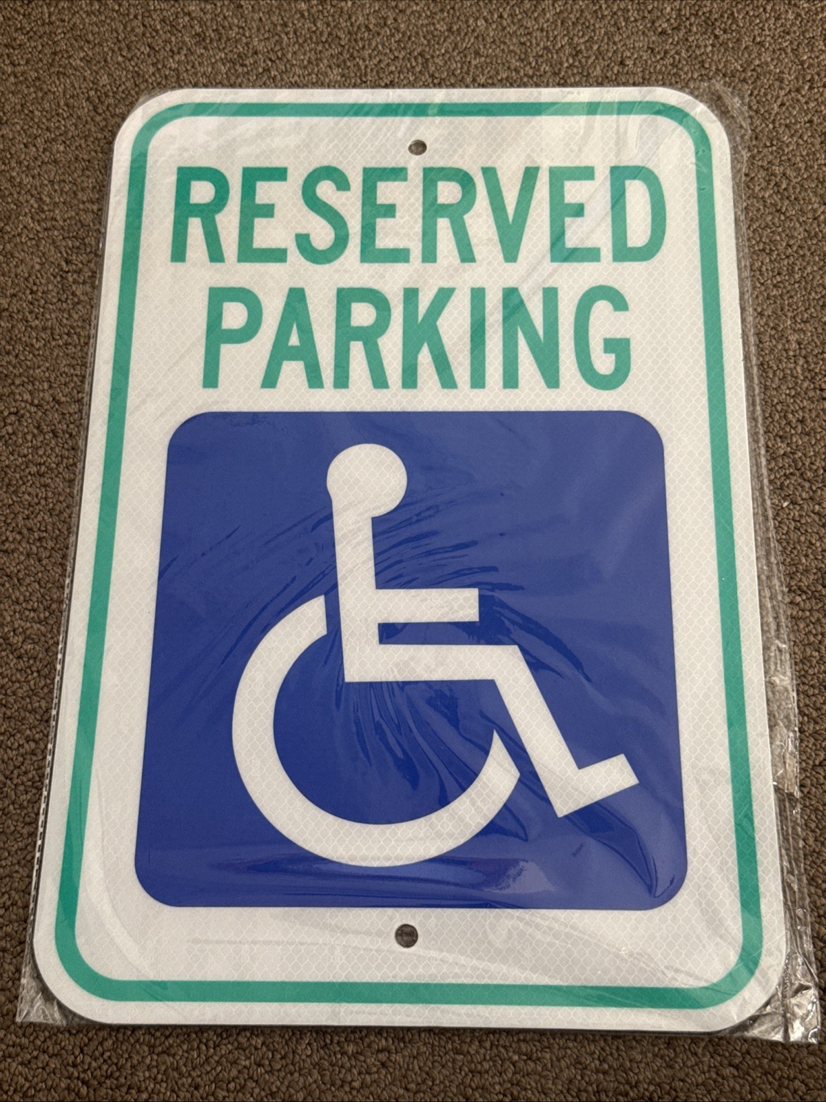 2 Reserved Handicap Parking Sign Aluminum Composite Metal Car Lot Signs 8&Prime;x12&Prime;