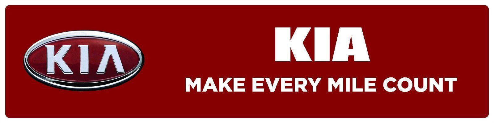 KIA | Branded Premium Decorative Display Sign | 6&Prime;h x 24&Prime;w