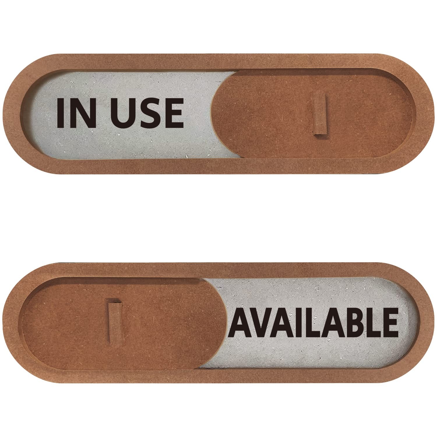 7.5×2.2 Inch Brown MDF In Use Available Slider Privacy Door Sign Home Office
