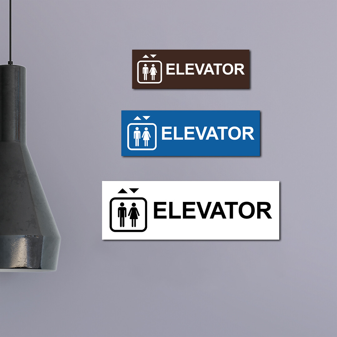 Basic Elevator Wall or Door Sign