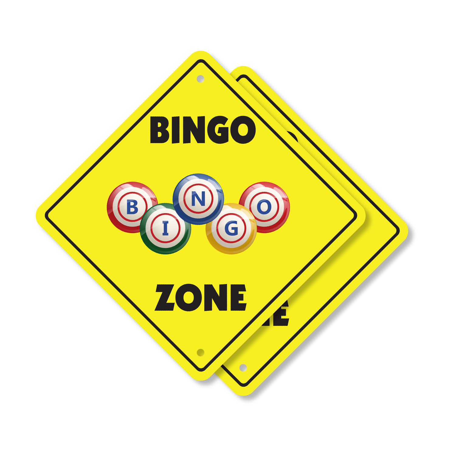 Bingo Plastic Street Sign Crossing Xing Gift Novelty Funny
