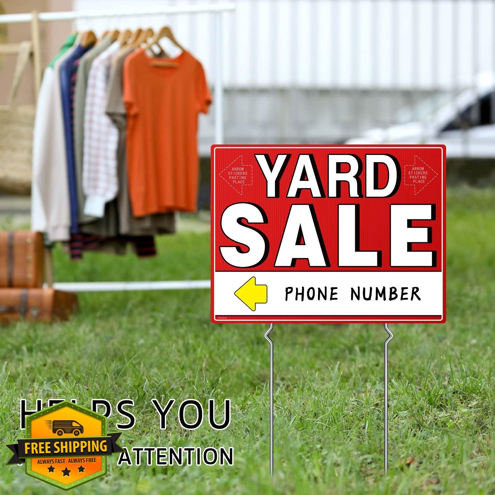 Kuco 7 Double-Sided Yard Sale Signs