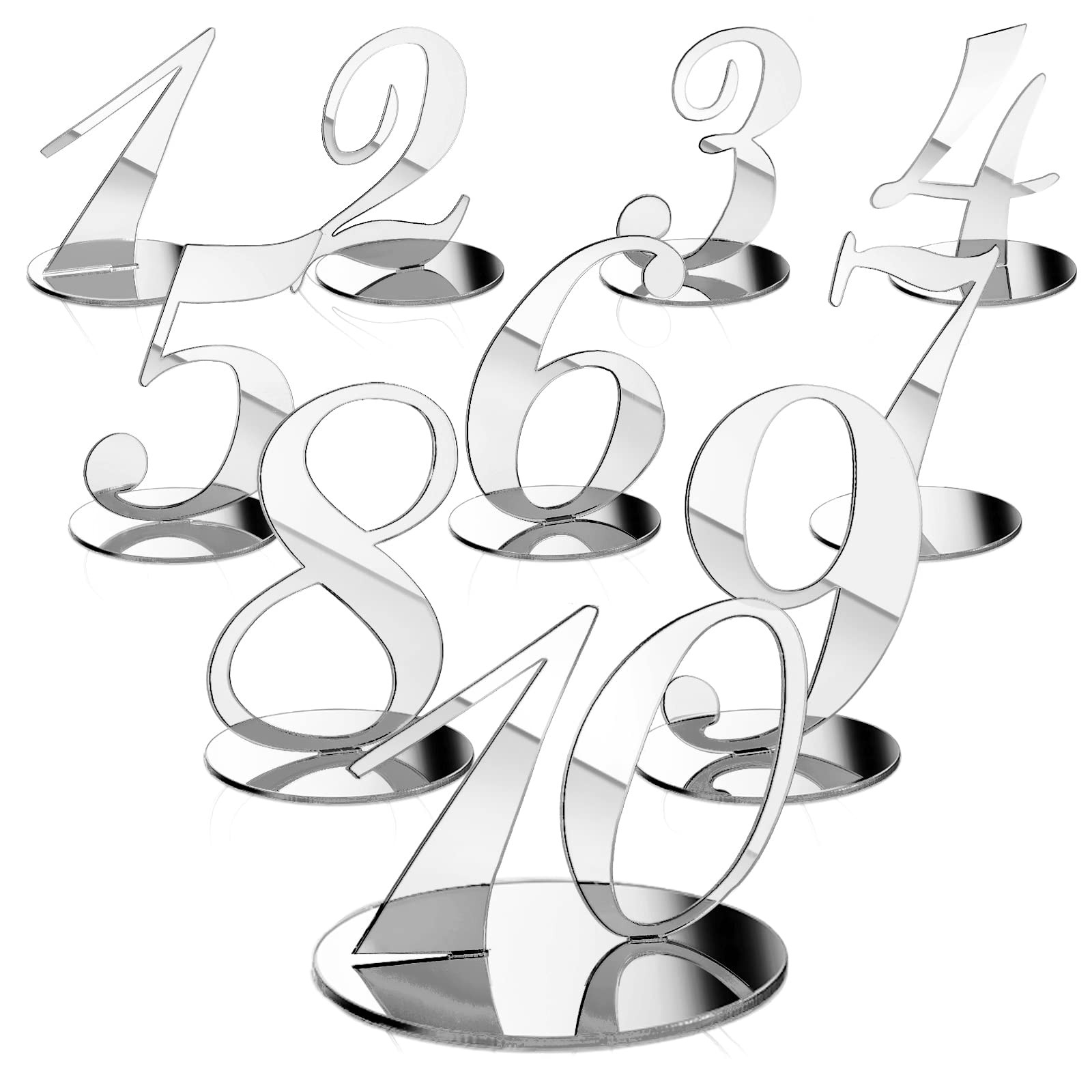 Yalikop 10 Pcs Table Numbers for Wedding 1-10 Reception Wedding Numbers Signs…