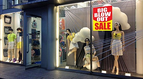 Big Blow Out Sale | Retail Window Display Sign | 20&Prime;W x 24&Prime;H