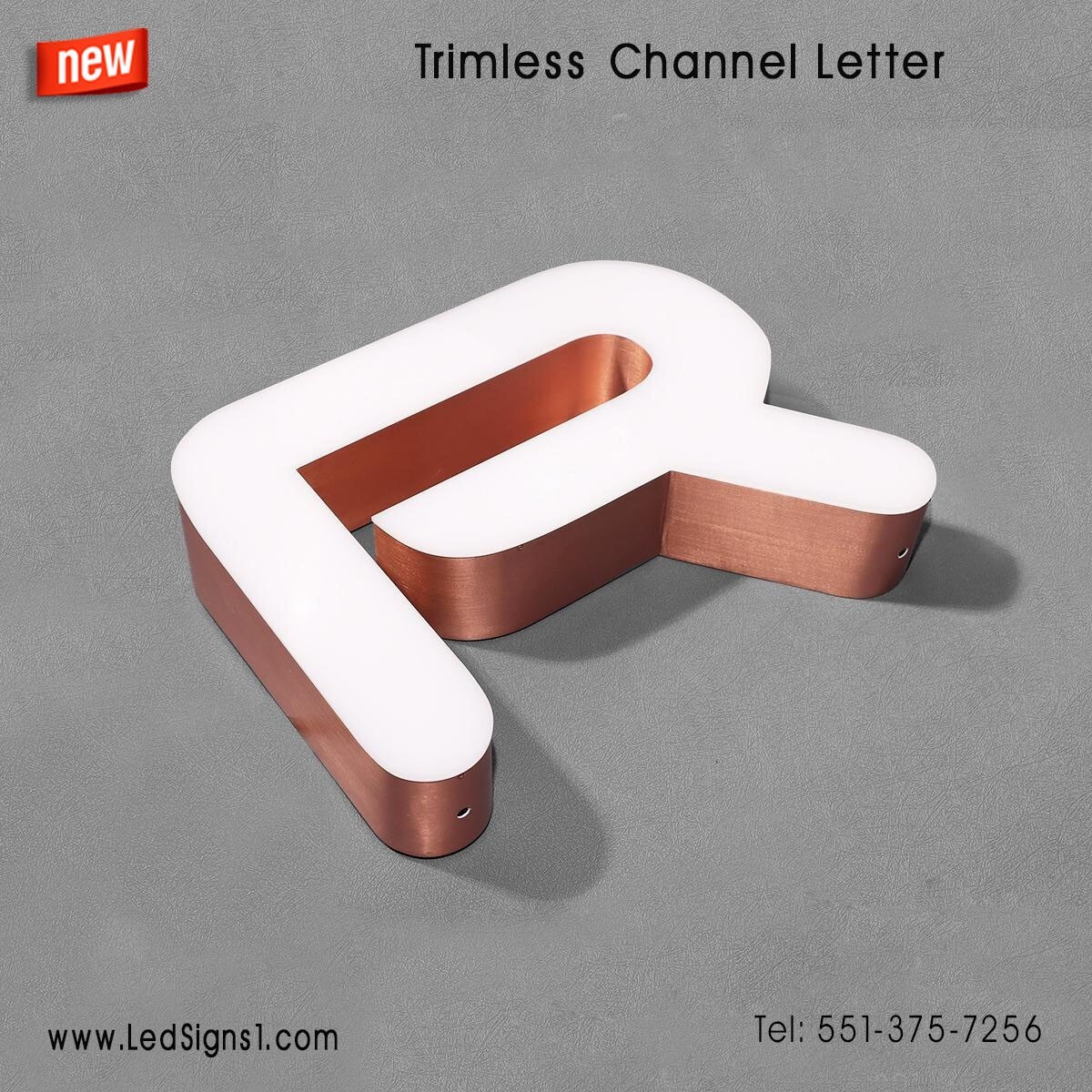 Custom made Trim less Channel Letters Signs Storefront signage 20 Inches