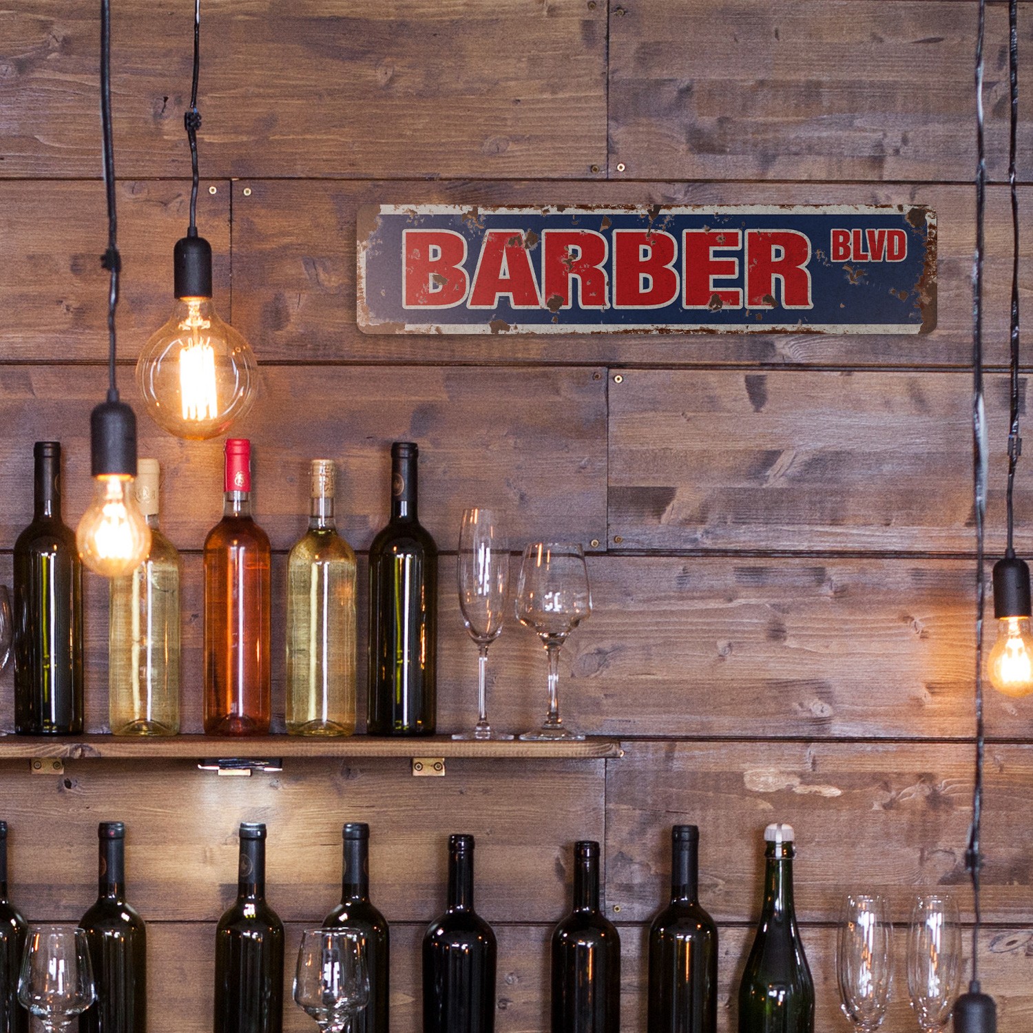 BARBER SHOP Vintage Style Street Sign novelty salon barbershop stylist haircut