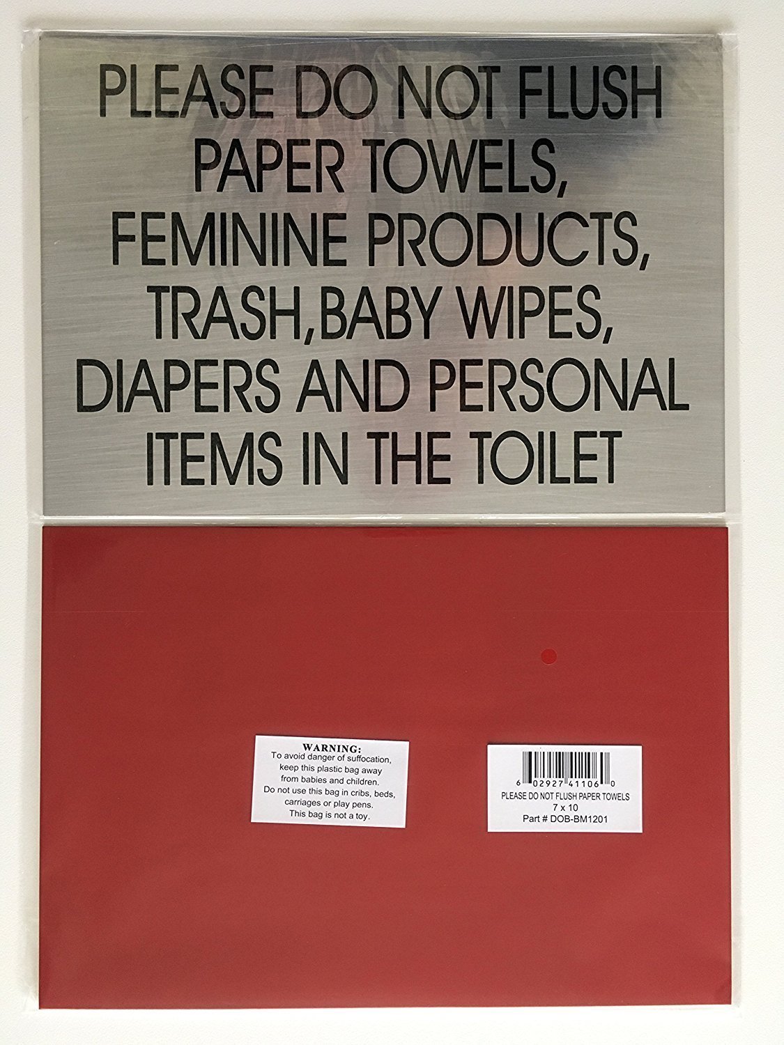 TOILET SIGN- BRUSHED ALUMINUM-REF24-1027