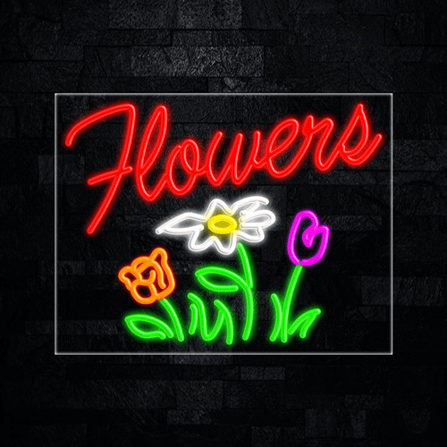 Flowers LED Neon Sign 28&Prime;L x 22&Prime;H #31704