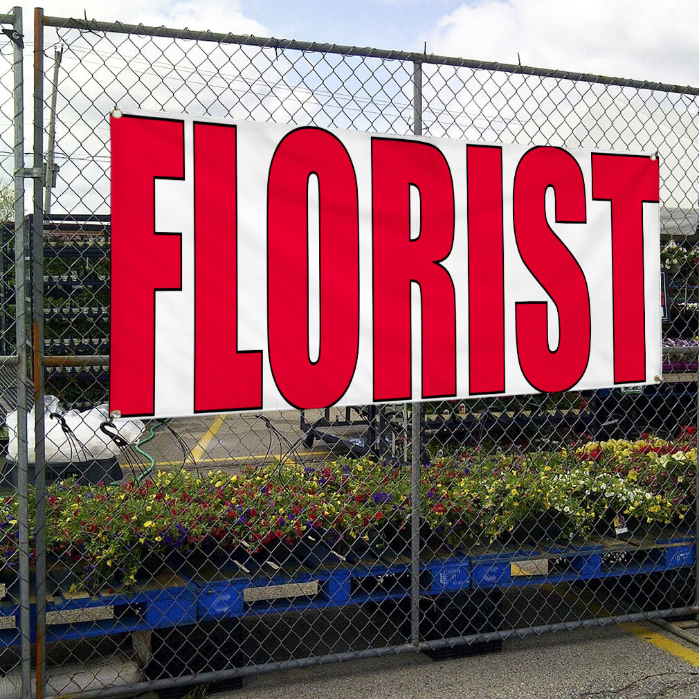 Vinyl Banner Multiple Sizes Florist Outdoor Advertising Printing A Business