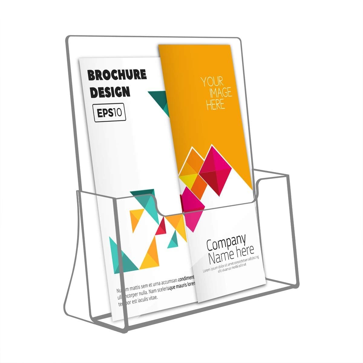 NIUBEE Acrylic Brochure Holder 8.5 x 11 inches 2 Pack, 8.5&Prime; x 11&Prime;, clear