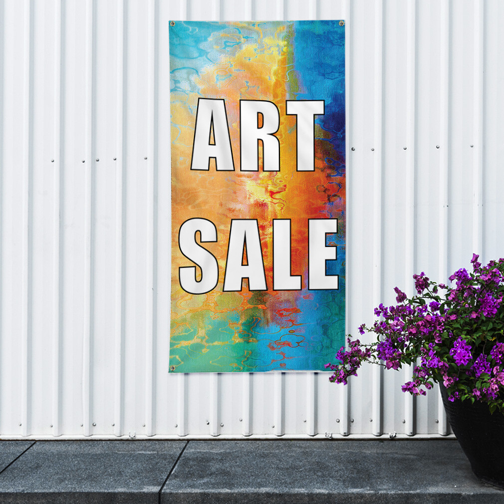 Vertical Vinyl Banner Multiple Sizes Art Deal G Business Outdoor