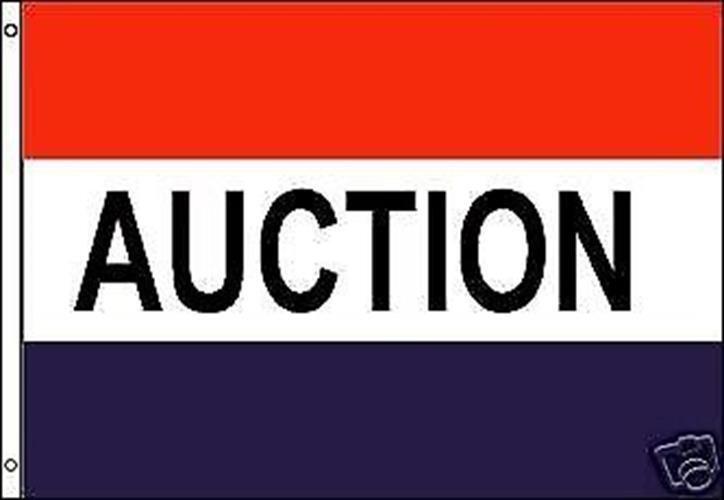 High Quality Auction Polyester Flag Banner Sign | 3&rsquo;x 5&prime; | All Weather | Sturdy