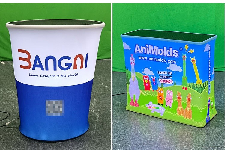 Rectangular Auto-Folding Hydraulic Pop-Up Counter – Self-Deploying Display Frame