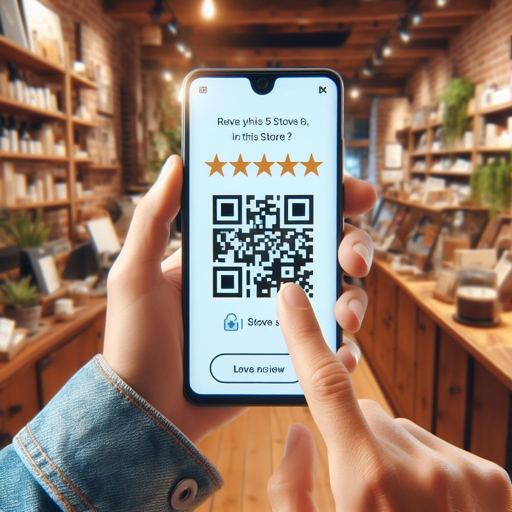 Review Us On Google Sticker – Touchless QR Code and NFC Tag – Two-Sided Googl…