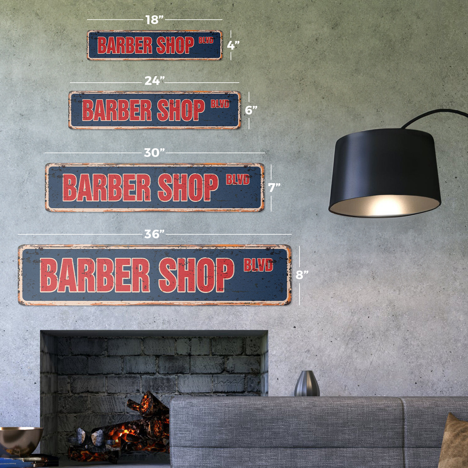 BARBER SHOP Vintage Street Sign novelty salon barbershop stylist haircut