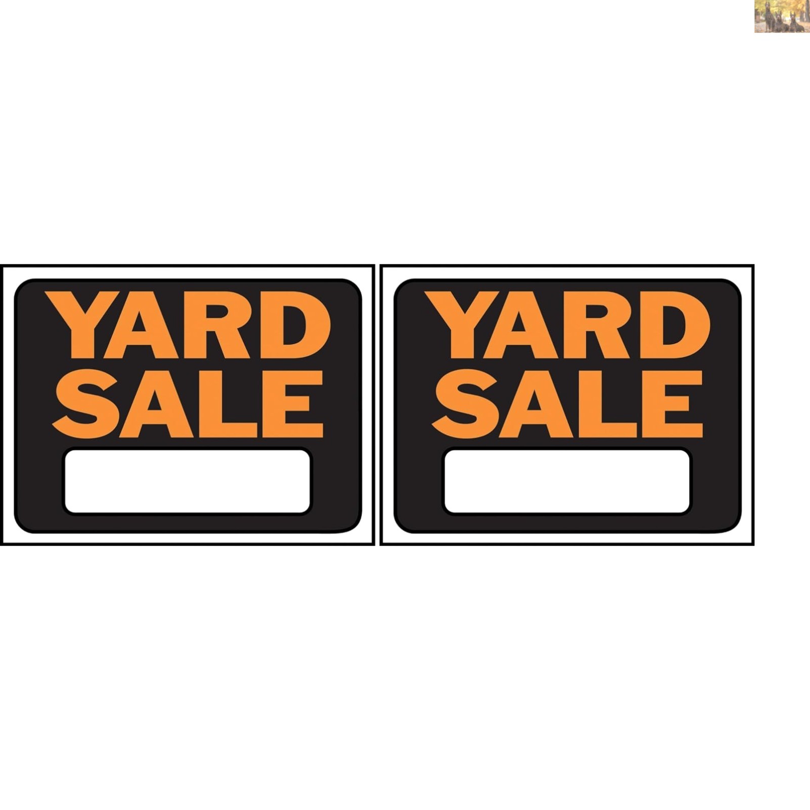Weather-Resistant Yard Sale Signs 8.5&Prime; x 12&Prime; – 2-Pack Lightweight Plastic Signs