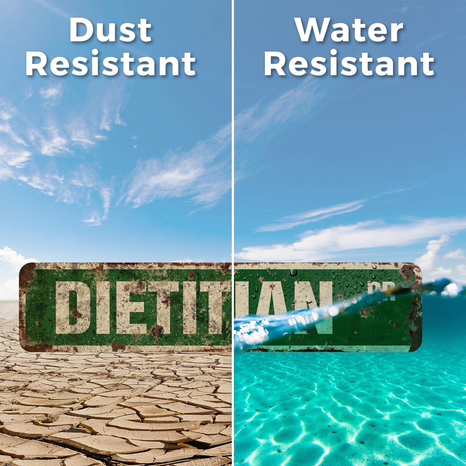 DIETITIAN Vintage Style Rustic Street Sign nutritionists diet health school food