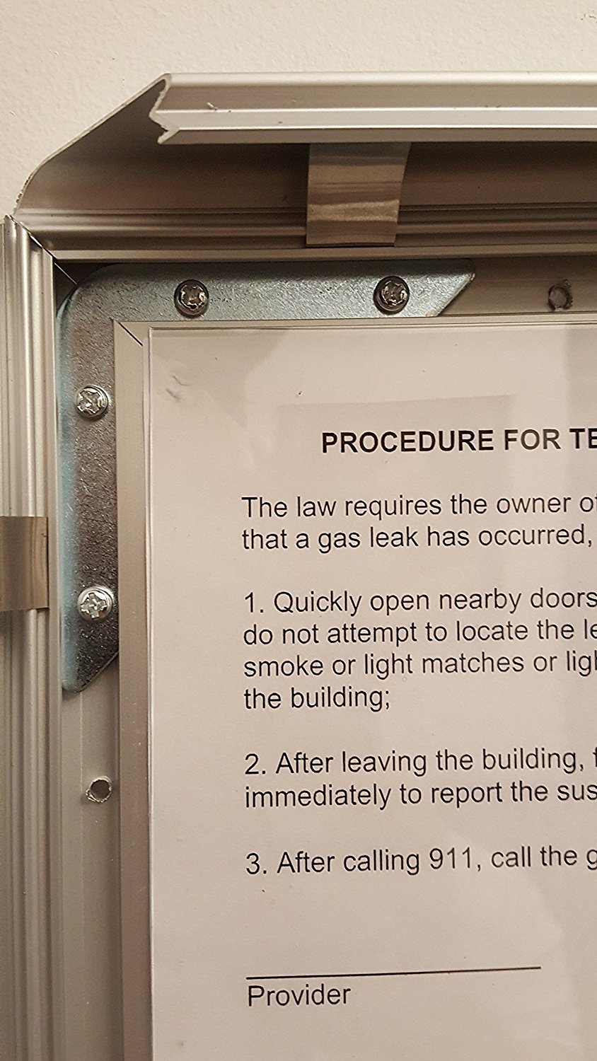 HPD Gas Notice Frame 8.5 x 11( Heavy Duty – Aluminum)-REF24-1027