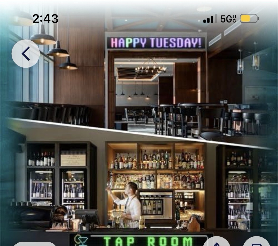 Programmable P10 LED Window Sign, Bluetooth, Multi-Color, 77 x 8 in