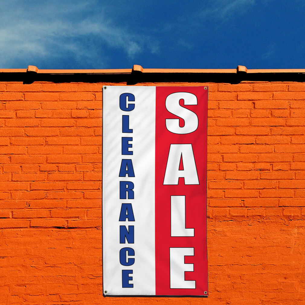 Vertical Vinyl Banner Multiple Sizes Closing out Deal Promotion Business B
