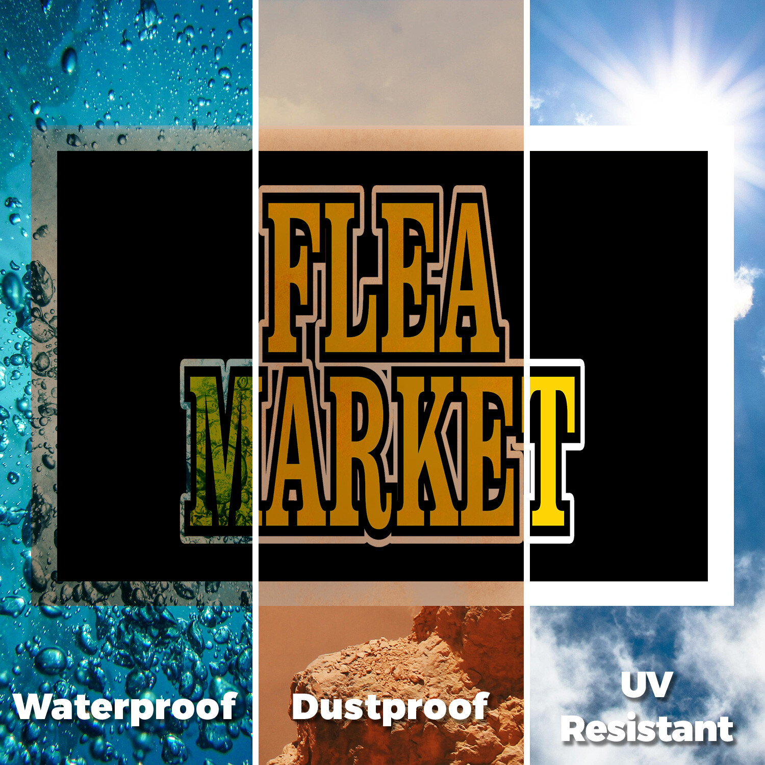 Flea Market Yard Sign Local Vendors, Great Bargains, Event Promotions