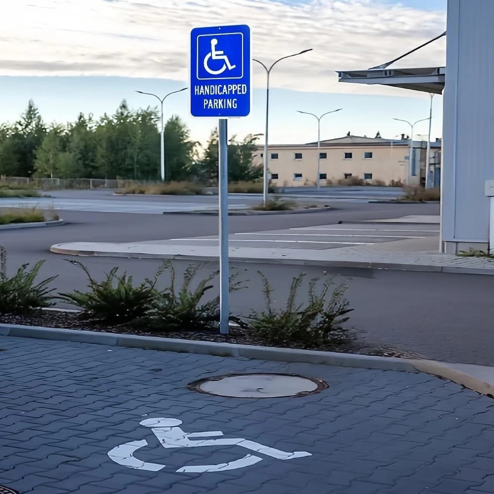 Large Handicap Parking Sign, 18&Prime; X 12&Prime;, Rust Free Aluminum, Reflective
