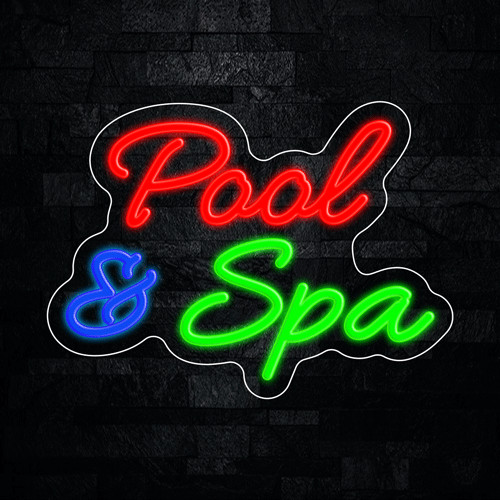 Pool & Spa LED Neon Sign 15&Prime;L x 11&Prime;H #33333