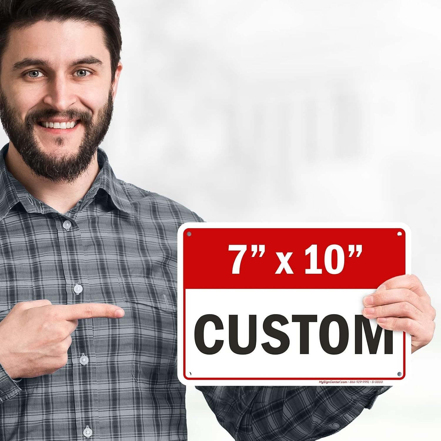 Custom Aluminum Sign 7×10 inches Indoor Outdoor Rust Free Fade Resistant Wall…