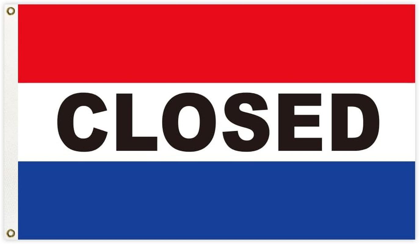 2X3Ft Closed Sign Flag Business Flag Vivid Color Outdoor Advertising Decoration