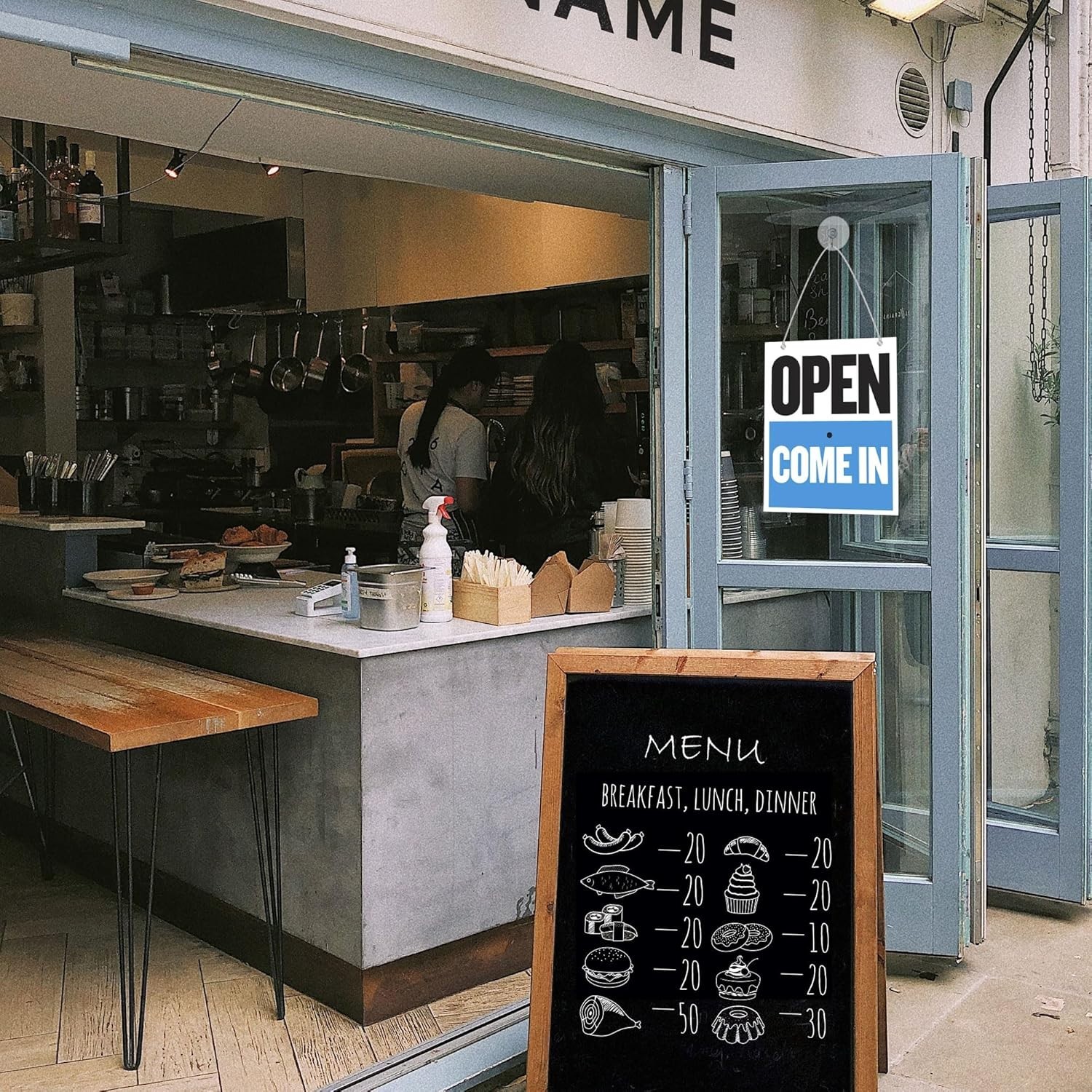 Versatile Open Closed Business Sign with Double-Sided Visibility – 7.5”X9”