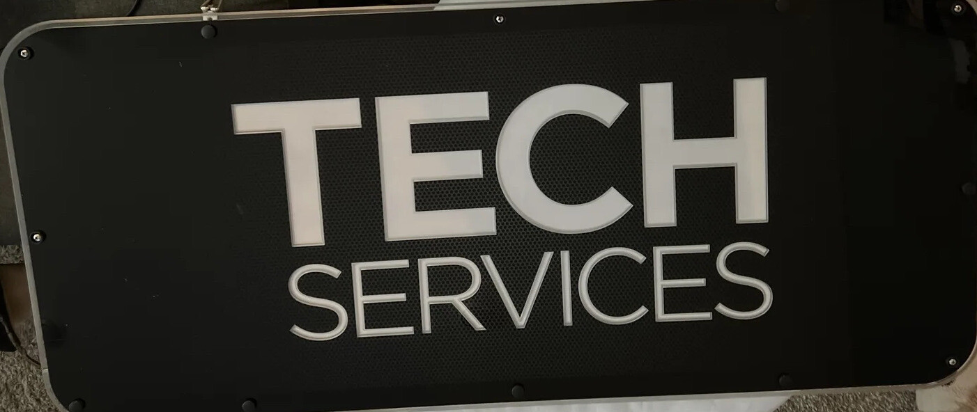 Tech services Double sided LED lighted sign 41×18