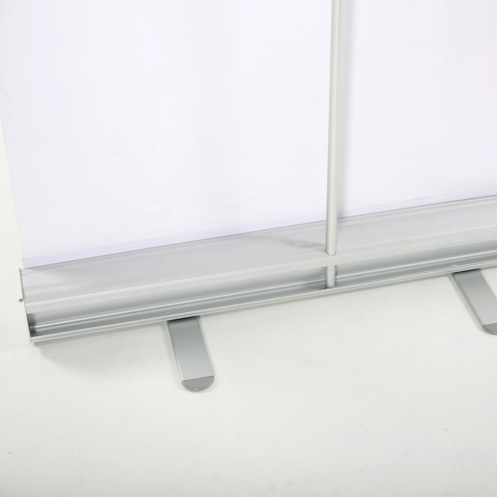 Retractable Roll Up Banner Floor Standing 24×78.75 Inch Silver Aluminum with Bag