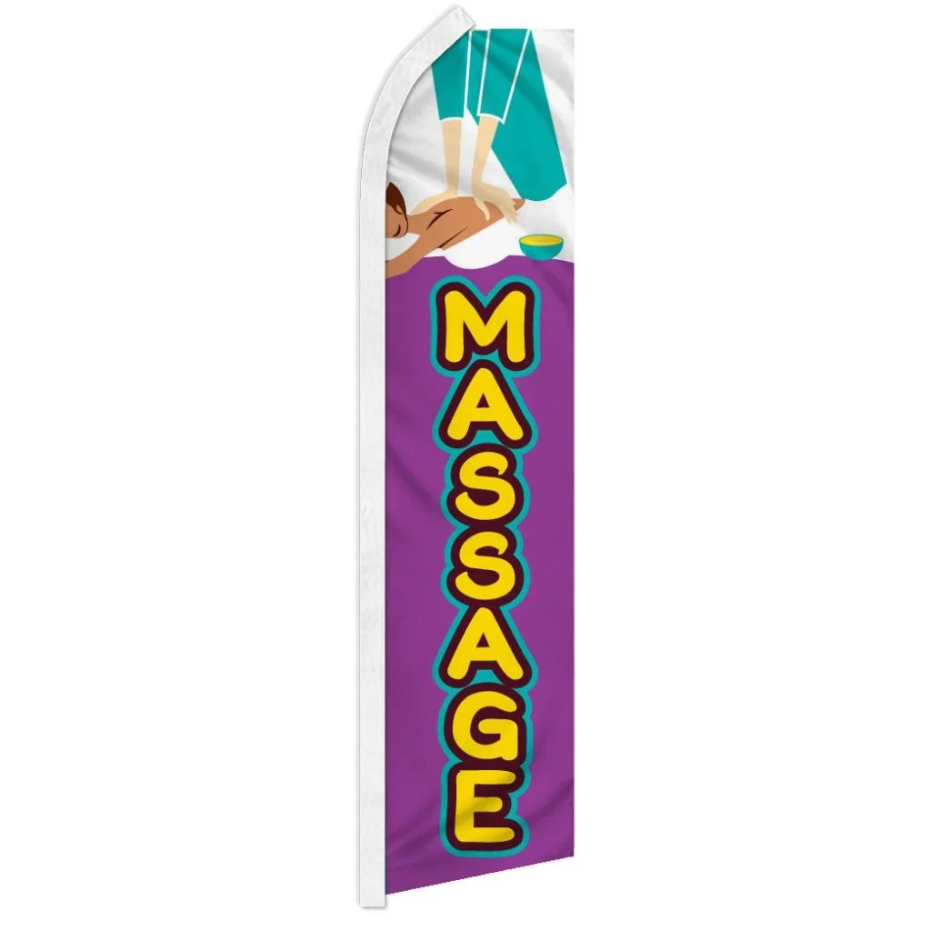 10 x « MASSAGE » advertising super flag swooper banner business sign day spa salon