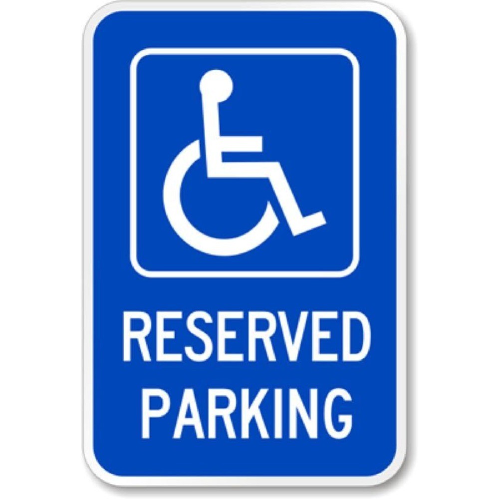 Ada Handicap Reserved Parking Aluminum Weatherproof 8&Prime; x 12&Prime; Sign p00264