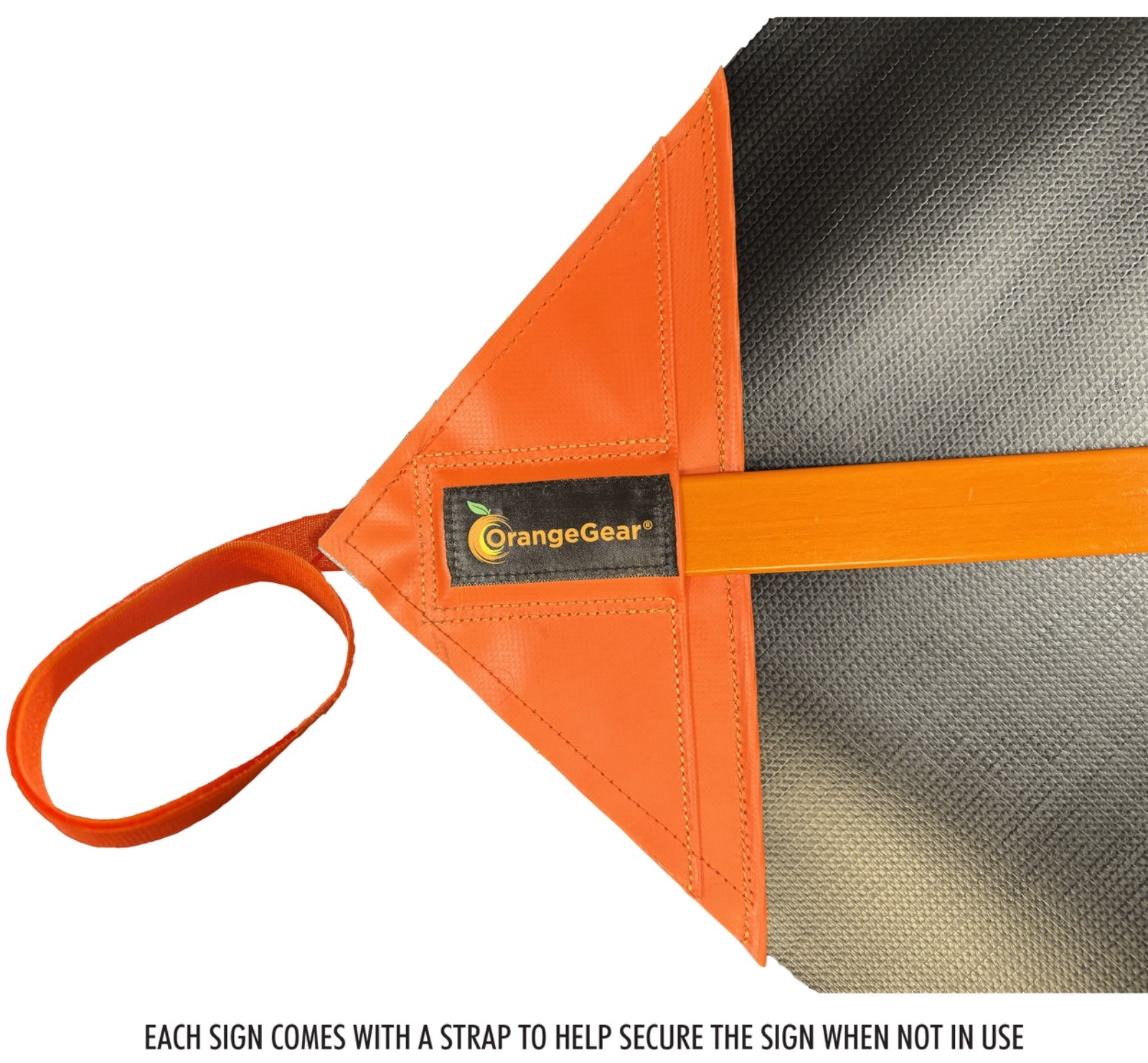 OrangeGear® 36&Prime; x 36&Prime; Custom Non-Reflective Vinyl Traffic Sign & Cross Ribs