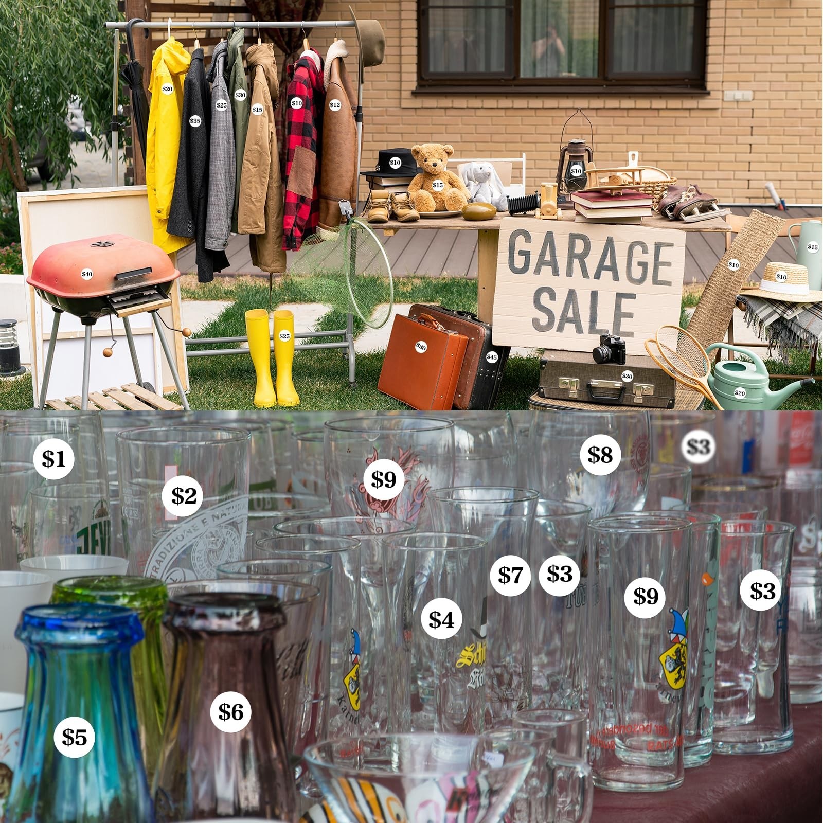 2000 Pcs 3/4&Prime; Garage Sale Price Stickers Sheets, White Yard Sale Price Sticke…