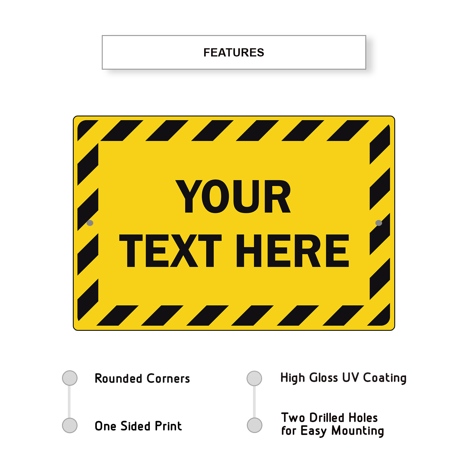 Custom Sign Your Text Wording Sign Personalized Text Notice Aluminum Metal Sign