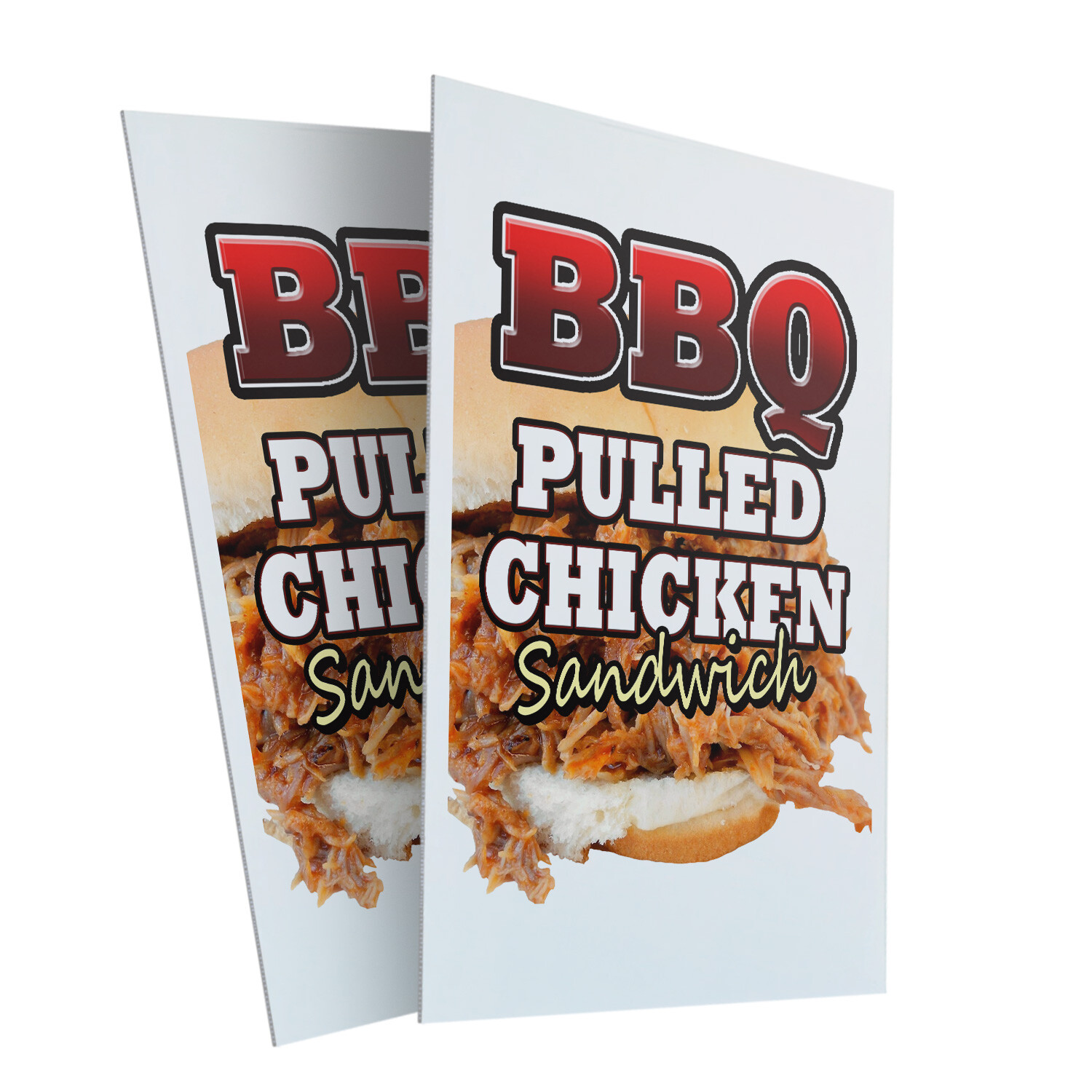 A-frame Sidewalk Bbq Pulled Chicken Sandwich 24&Prime; x 36&Prime; Double Sided A-Frame Side