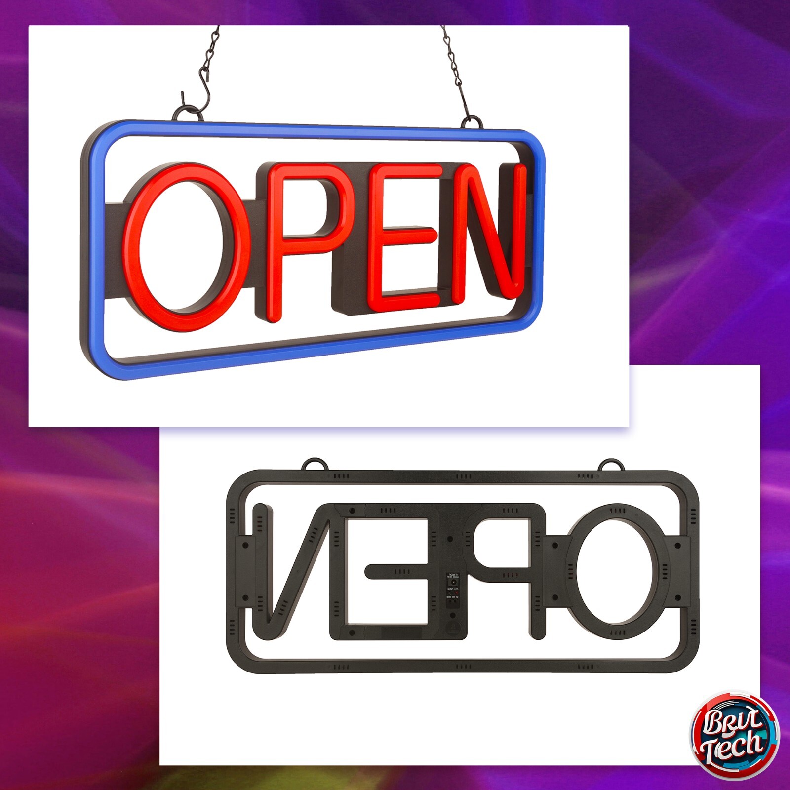 Open Sign For Business LED Neon 21&Prime; Large Light Bright Restaurant Bar Store Shop