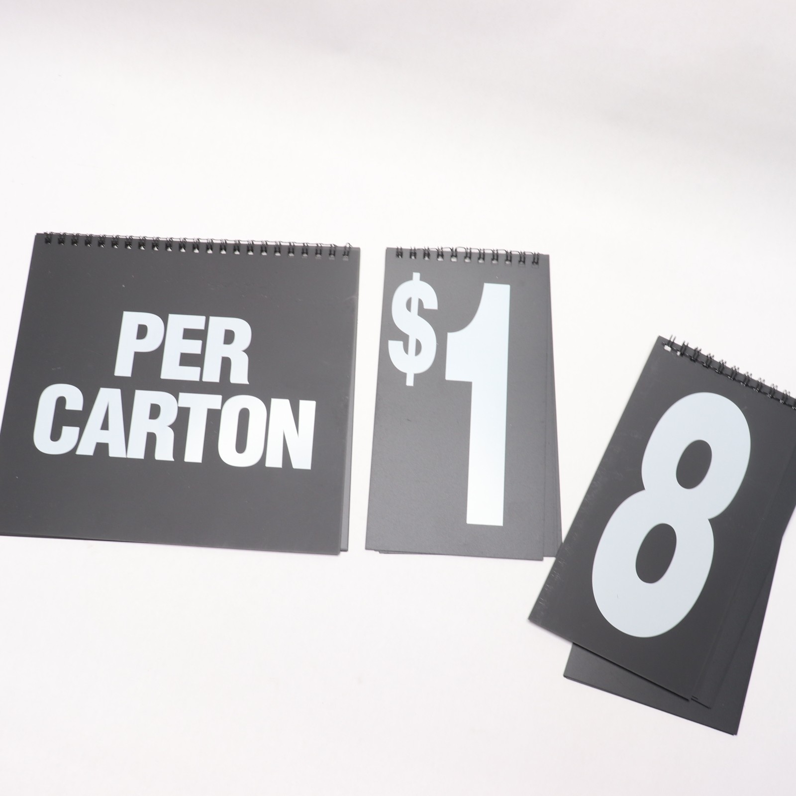 Spiral Bound Flip Chart Signage Black White – Flip Chart Only / As Shown