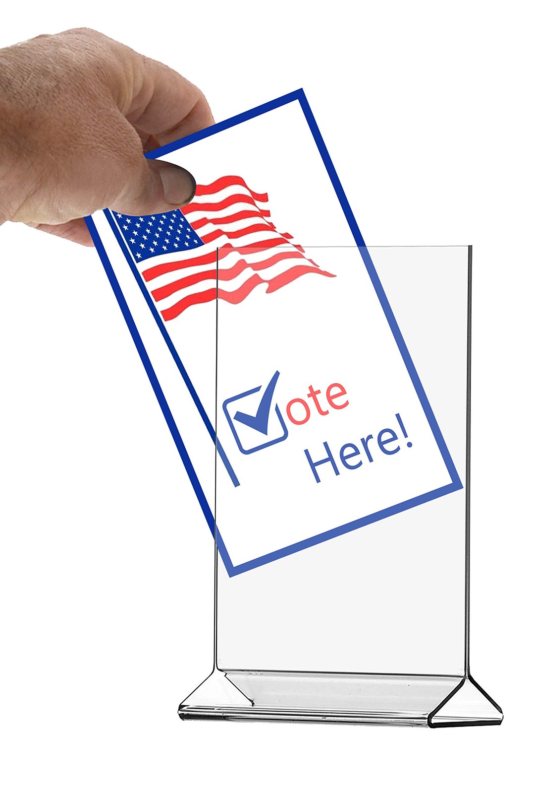 Marketing Holders 2 Pack Half Sheet Advertisement Holder 5.5&Prime;w x 8.5&Prime;h, Clear