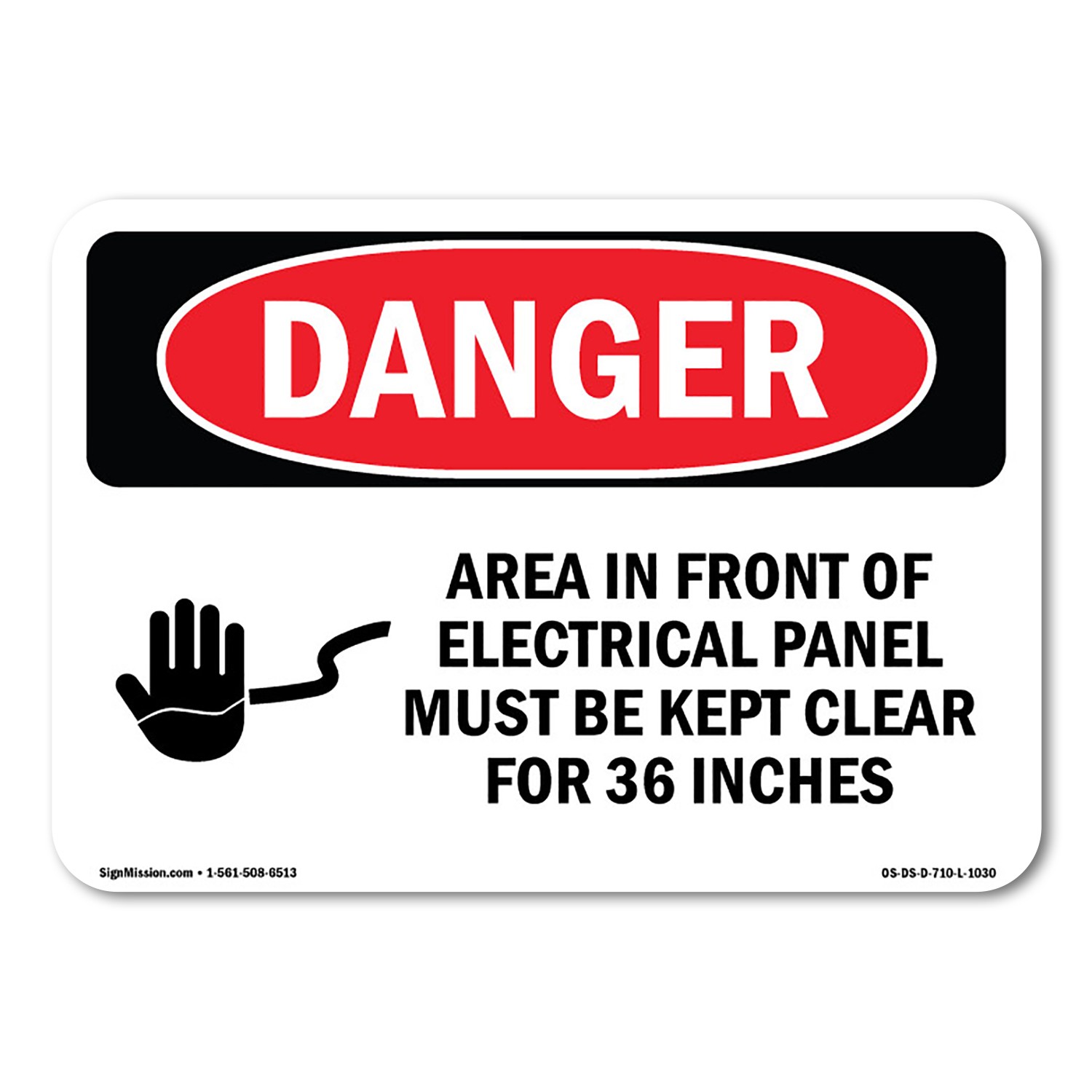 Electrical Panel Keep Clear ANSI Danger Sign Metal Plastic Decal