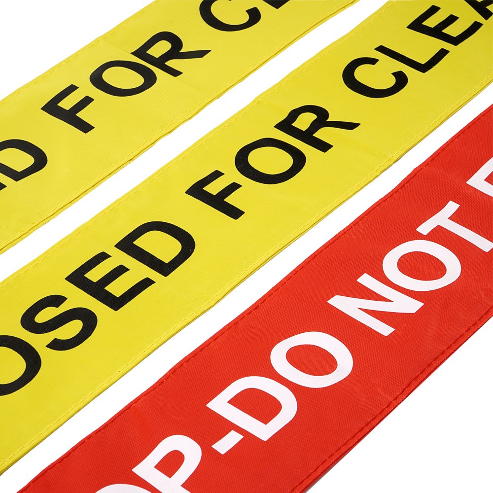 4PCS Restroom Closed for Cleaning Sign with Magnetic Ends, Magnetic Nylon Safety