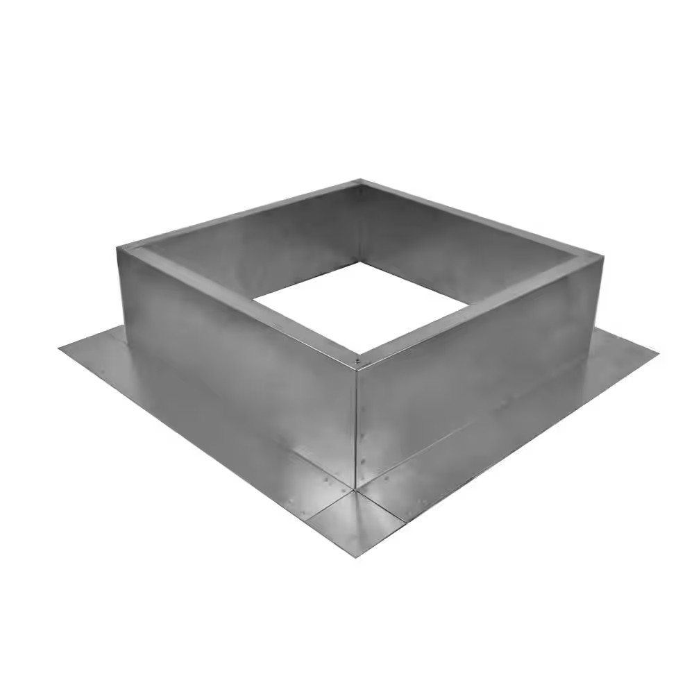 Box Is 19 In. Wide X 19 In. Long X 6 In. High Aluminum Roof Curb
