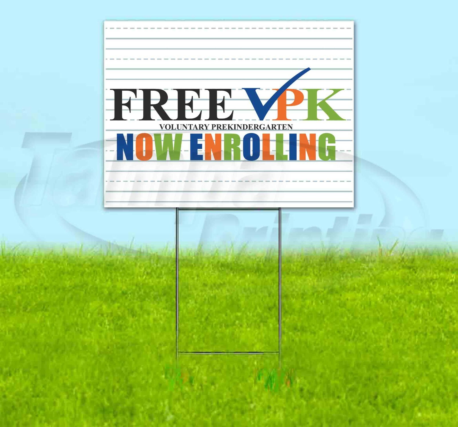 FREE VPK 18×24 Yard Sign Corrugated Plastic Bandit Lawn Business USA CHILDREN