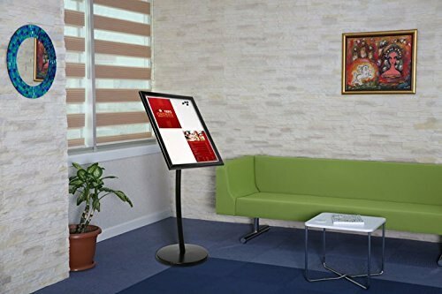 Universal Showboard w/Cork Post 4x(8.5×11) » Black Lockable Pedestal Menu Holder